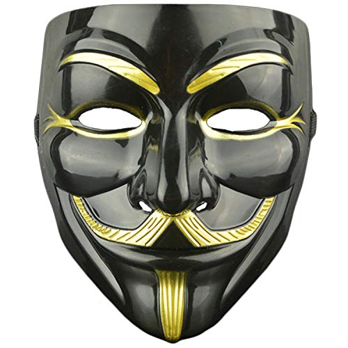 DWTECH Paquete de 3 máscaras en V para máscara Vendetta para adultos/niños Guw Fawkes máscara anónima, semana del libro mundial, kit de Halloween para Halloween, cosplay, regalo de fiesta