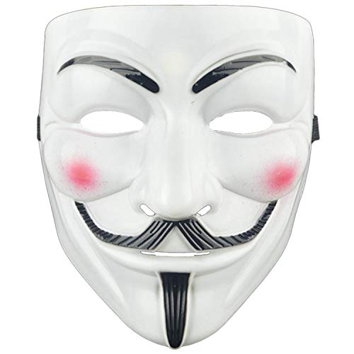 DWTECH Paquete de 3 máscaras en V para máscara Vendetta para adultos/niños Guw Fawkes máscara anónima, semana del libro mundial, kit de Halloween para Halloween, cosplay, regalo de fiesta