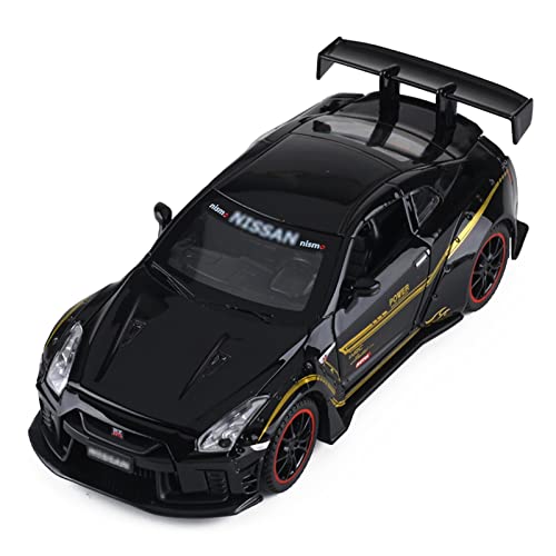 DZYWL Kits Modelos Coches Clásicos 1:32 para Nissan GTR Ares Supercar Simulación De Aleación Modelo De Coche Juguete Decoración Colección De Regalos Regalo Amor Vacaciones (Color : Negro)