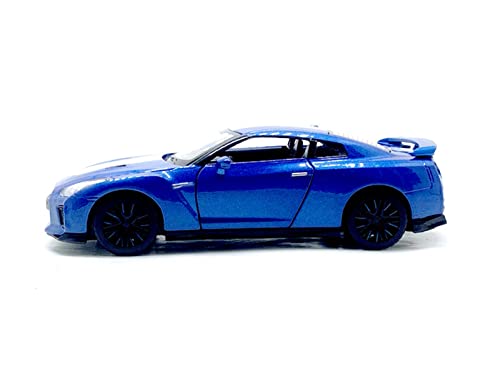 DZYWL Kits Modelos Coches Clásicos 1:32 para Nissan GTR R35 Ares, Modelo De Coche De Aleación con Sonido Y Luz, Juguete para Regalo, Decoración, Recuerdo Regalo Amor Vacaciones (Color : Azul)