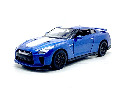 DZYWL Kits Modelos Coches Clásicos 1:32 para Nissan GTR R35 Ares, Modelo De Coche De Aleación con Sonido Y Luz, Juguete para Regalo, Decoración, Recuerdo Regalo Amor Vacaciones (Color : Azul)