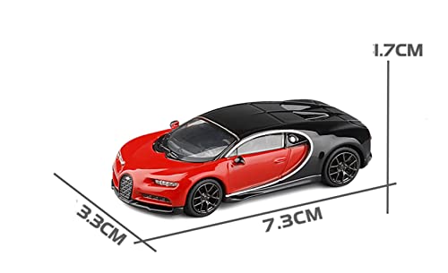 DZYWL Kits Modelos Coches Clásicos 1:64 para Bugatti Chiron 2019 Modelo Coche Aleación Juguete Decoración Vehículo Juguete Bolsillo Regalo Vacaciones Regalo Amor Vacaciones (Color : Rojo)