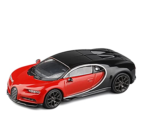 DZYWL Kits Modelos Coches Clásicos 1:64 para Bugatti Chiron 2019 Modelo Coche Aleación Juguete Decoración Vehículo Juguete Bolsillo Regalo Vacaciones Regalo Amor Vacaciones (Color : Rojo)