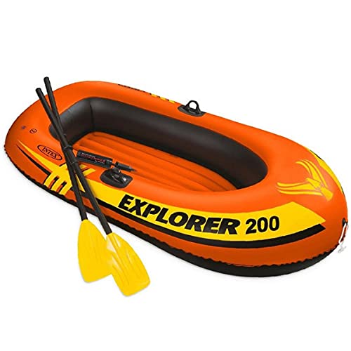 EANSSN Barco De Pesca Inflable, Kayak Inflable, con Paleta, Bomba Manual Y Kit De Mantenimiento, Cuerda, Adecuado para Niños Y Adultos, Piscina Y Rafting del Lago,185 * 94 * 41cm