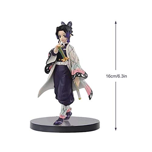 Earlyad Figuras de acción de Demon Slayer, Kochou Shinobu Figura de acción de 19 cm PVC Modelo de Personaje de Anime Estatua de pie Anime Demon Slayer Figura Juguete de Regalo para decoración