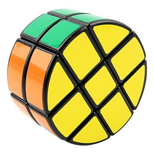 EASEHOME Redondo 2x3x3 Speed Magic Puzzle Cube, Rompecabezas Cubo Mágico PVC Pegatina para Niños y Adultos, Negro