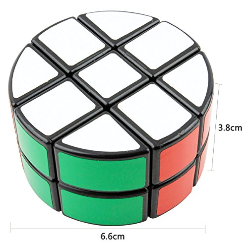 EASEHOME Redondo 2x3x3 Speed Magic Puzzle Cube, Rompecabezas Cubo Mágico PVC Pegatina para Niños y Adultos, Negro