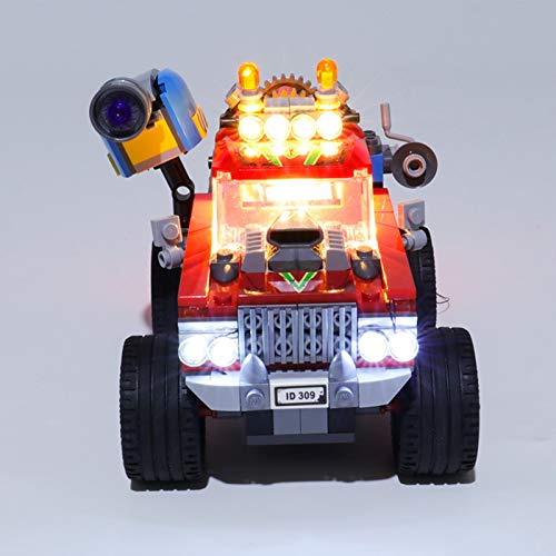 EcoGo Juego de luces LED para camión de acrobacias Lego Hidden Side El Fuego, modelo de bloques de construcción – Kit de luz compatible con Lego 70421 (no incluye el modelo)