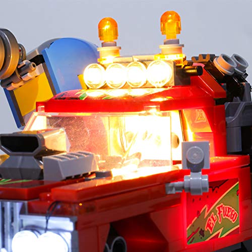 EcoGo Juego de luces LED para camión de acrobacias Lego Hidden Side El Fuego, modelo de bloques de construcción – Kit de luz compatible con Lego 70421 (no incluye el modelo)