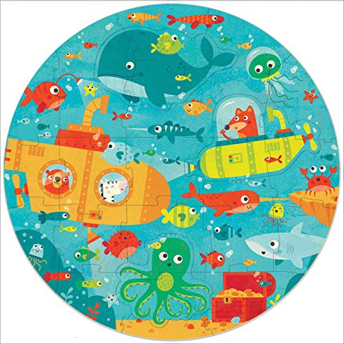 Educa 18907 Round Bajo el Mar. Puzzle Redondo Infantil. 28 Piezas. +3 años. Ref, Multicolor