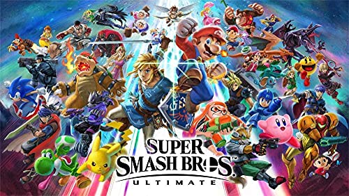 Edzxc -Paper 1000 Piece Jigsaw Puzzles for Adults Educational Game Challenge Super Smash Bros Ultimate/-(38 x 26 cm) 1