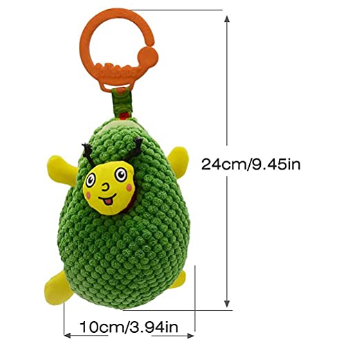 Eeauytr Juguete de cochecito con clip, juguetes de cochecito para bebés, clip en el cochecito y cochecito de bebé recién nacido, juguete de aguacate para niños y niñas de 3, 6, 12 meses