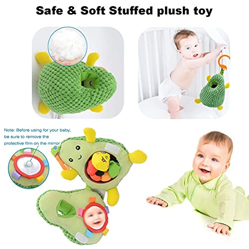 Eeauytr Juguete de cochecito con clip, juguetes de cochecito para bebés, clip en el cochecito y cochecito de bebé recién nacido, juguete de aguacate para niños y niñas de 3, 6, 12 meses