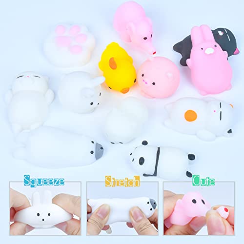 EKKONG 12Pcs Squishies, Mochi Squishy, Kawaii Squishy Juguetes, Animal Squishies, Minijuguetes Blandos Mixtos, Juguete Antiestrés para Niños Adultos