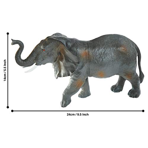 Elefante Toy Animal Adventure Replica Figure por Deluxebase. Estas Figuras Animales de los Elefantes de Gran tamaño Son los Juguetes Animales del Safari Ideal para los niños.