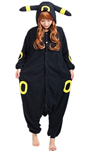 Emmarcon - Disfraz de carnaval halloween pijama cálido de animales kigurumi cosplay zoológico onesies M/altezza 160-169cm,max 80kg Umbreon