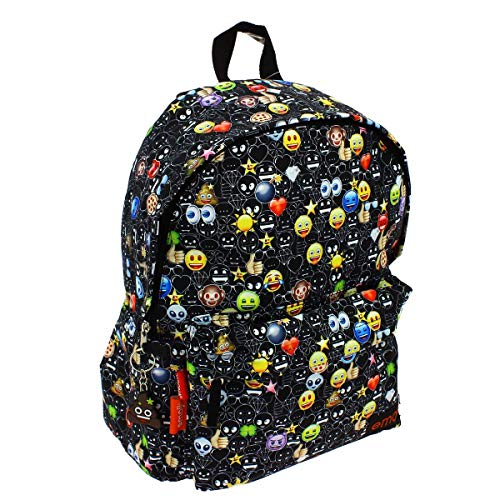 Emoji Just it - Mochila, Amarillo/Negro, 43 x 30 x 14 cm