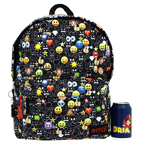 Emoji Just it - Mochila, Amarillo/Negro, 43 x 30 x 14 cm