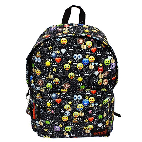 Emoji Just it - Mochila, Amarillo/Negro, 43 x 30 x 14 cm