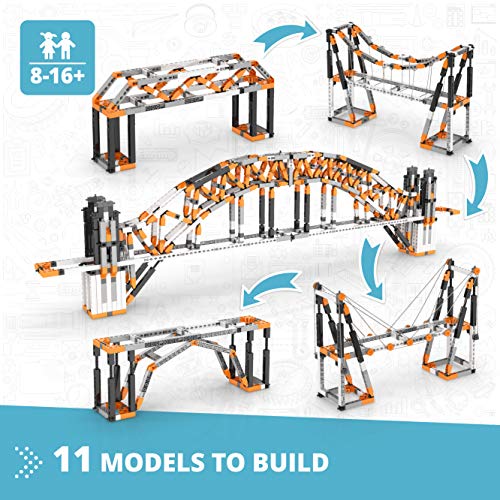 Engino - Descubriendo el juguete STEM - Arquitectura: Torre Eiffel y Puente de Sydney (14 modelos de construcción, experimentos y actividades)