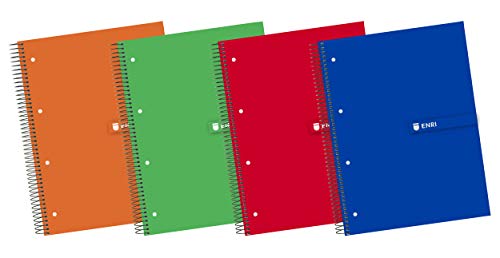 Enri 100430093 - Cuaderno microperforado, A4, 160 hojas, color Surtido