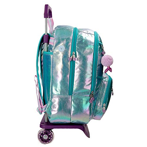 Enso Mochila Doble Compartimento con Carro Be a Mermaid, Color Verde