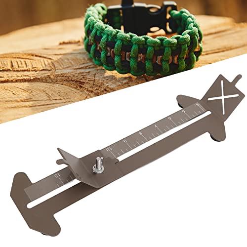 Entatial Kit de Plantilla de Brazalete de Paracord, Herramientas de Anudador de Brazalete de Paracord de Alta Resistencia Universal para Actividades Al Aire Libre(Caqui·)