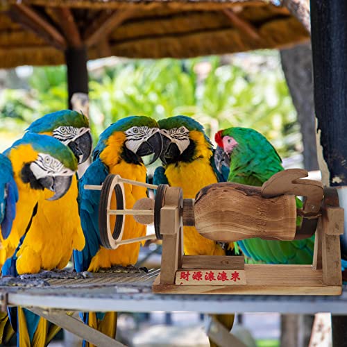 Entrenan a Los Juguetes de Aves Mascar Juguete: Las Aves Loro Máquina de Inteligencia de Madera del Juguete Palomitas de Escalada Juguete Interactivo Educativo para Los Periquitos