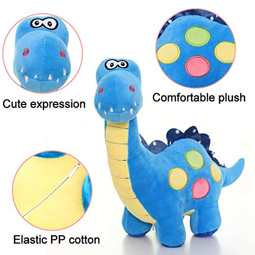 EQLEF Dinosaurio Peluche Lindos Dinosaurios Rellenos Dinosaurios Suaves Peluches de Dinosaurios para Niños Azul (Azul)