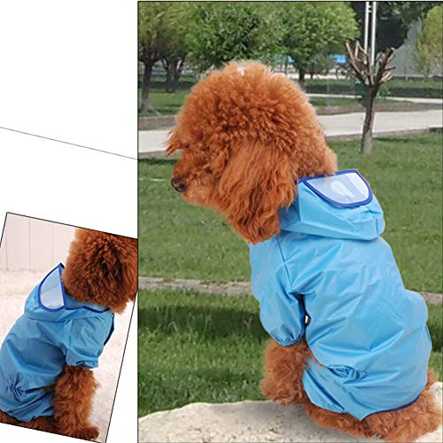 EQLEF Gabardina Perro 1pcs del Animal doméstico del Impermeable, Impermeable Capa del Perro del Perrito del caniche tintadas para Mascotas Impermeable Ropa de Vestir Ropa Impermeable Perro