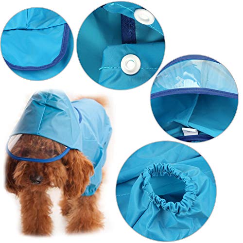 EQLEF Gabardina Perro 1pcs del Animal doméstico del Impermeable, Impermeable Capa del Perro del Perrito del caniche tintadas para Mascotas Impermeable Ropa de Vestir Ropa Impermeable Perro