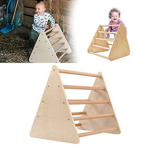 Escalada de Madera Triangular, Marco de Escalada Peldaño Triángulo Escalada Triángulo Escalera de Escalada Triangular de Madera para Bebés Y Niños Pequeños 60.5 X 50 X 42 Cm 150 Lb