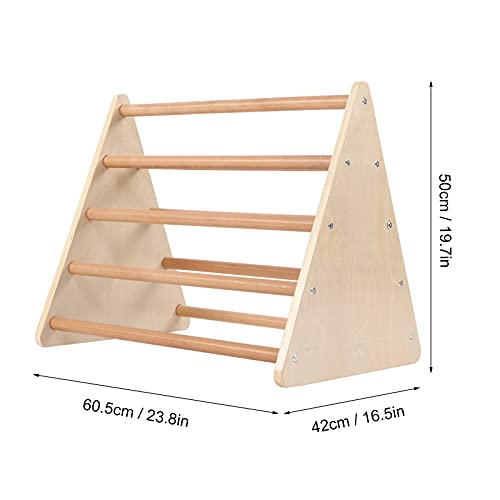 Escalada de Madera Triangular, Marco de Escalada Peldaño Triángulo Escalada Triángulo Escalera de Escalada Triangular de Madera para Bebés Y Niños Pequeños 60.5 X 50 X 42 Cm 150 Lb