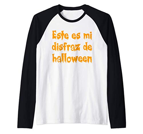 Este es mi truco o trato de disfraces de Halloween Camiseta Manga Raglan