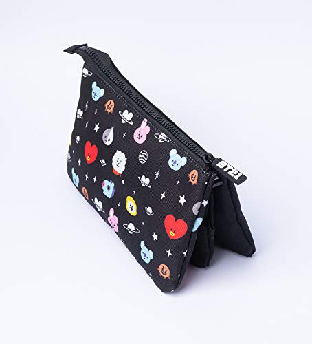 Estuche 3 compartimentos - Estuche escolar│ Estuche BT21 perfecto para la vuelta al cole - Producto con licencia oficial