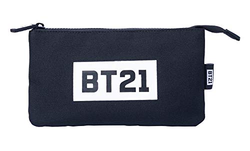 Estuche 3 compartimentos - Estuche escolar│ Estuche BT21 perfecto para la vuelta al cole - Producto con licencia oficial