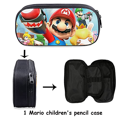 Estuche de Lápices Super Mario Estuche para lápices Mario Bros Estuches Escolares Mario Bros Bolsas para Niños Niñas Niños Papelería Oficina Material Escolar