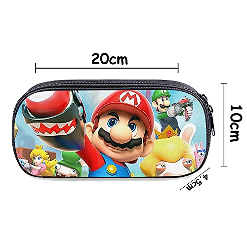 Estuche de Lápices Super Mario Estuche para lápices Mario Bros Estuches Escolares Mario Bros Bolsas para Niños Niñas Niños Papelería Oficina Material Escolar