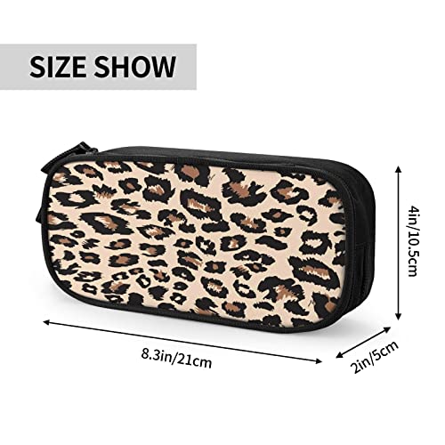 Estuche Escolar Piel de Guepardo Leopardo Animal, Multifuncional Estuche de lápices de Gran Capacidad para Hombre Mujer Estudiante en Escuela para Niñas Niños