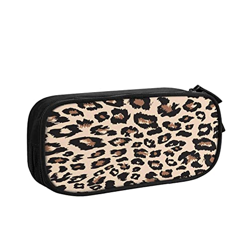 Estuche Escolar Piel de Guepardo Leopardo Animal, Multifuncional Estuche de lápices de Gran Capacidad para Hombre Mujer Estudiante en Escuela para Niñas Niños