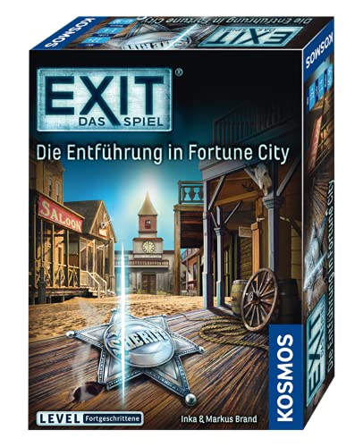 EXIT Das Spiel - Set: Die Entführung in Fortune City + Das Puerta entre los mundos Nivel: Avanzado + 2X Exit Sticker