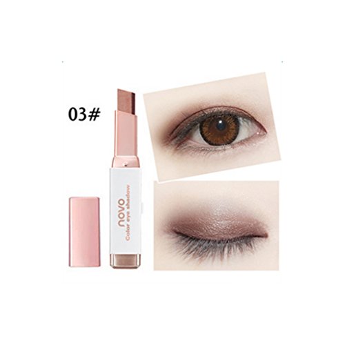 F Fityle 2 Piezas de Sombra de Ojos Doble Gradiente de Color Terciopelo Brillo Sombra de Ojos Lápiz Palos Maquillaje Maquillaje para Ojos