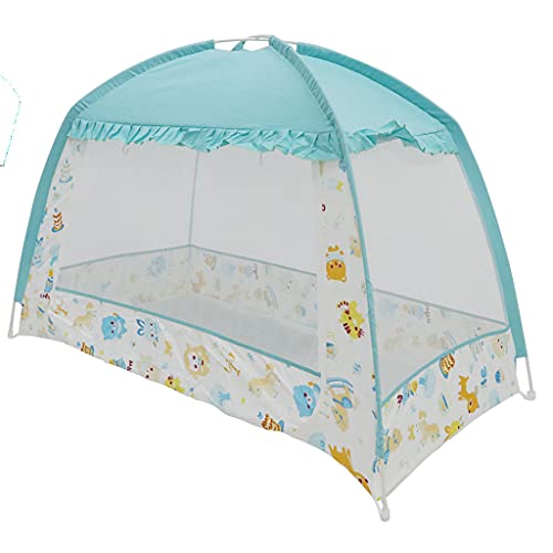 F Fityle Cuna de Bebé Cama Mosquitera Pot Mosquito Net Mosquito Protección Tienda de Tela Hecha de Tela - Azul, 75x150cm