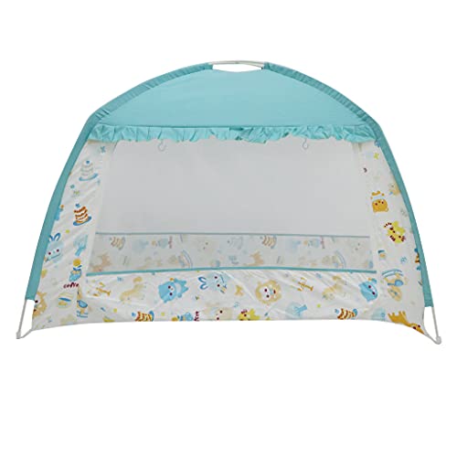 F Fityle Cuna de Bebé Cama Mosquitera Pot Mosquito Net Mosquito Protección Tienda de Tela Hecha de Tela - Azul, 75x150cm