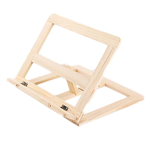 F Fityle Soporte de Libro de Madera con Clip de Papel de página Estante de Recetas de encimera Flexible para Libro de Cocina - Abrazadera de Madera