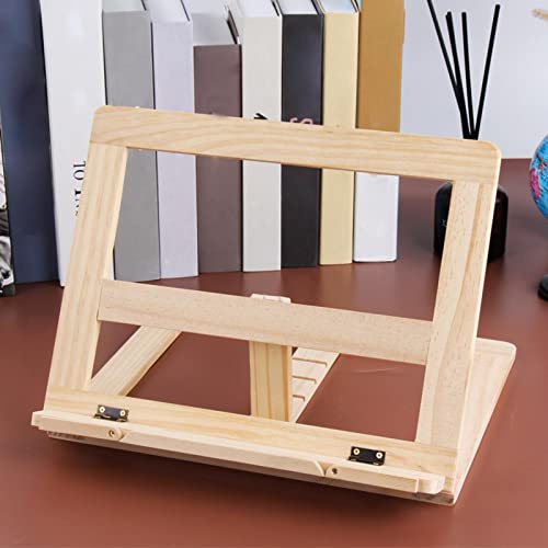 F Fityle Soporte de Libro de Madera con Clip de Papel de página Estante de Recetas de encimera Flexible para Libro de Cocina - Abrazadera de Madera