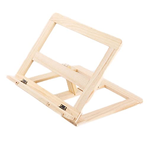 F Fityle Soporte de Libro de Madera con Clip de Papel de página Estante de Recetas de encimera Flexible para Libro de Cocina - Abrazadera de Madera