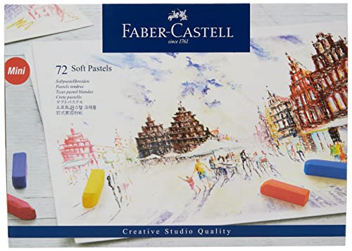 Faber-Castell 128272 - Estuche de cartón con 72 tizas pastel, mini, multicolor