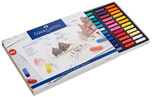 Faber-Castell 128272 - Estuche de cartón con 72 tizas pastel, mini, multicolor