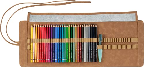 Faber-Castell Alberto Durero - Lápices de acuarela, color carbón 30 Stifte inklusive Stifterolle & Wassertankpinsel